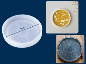 Molde silicona bandeja base redondo 8cm